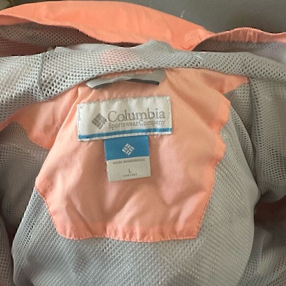 Columbia Girls Large 14-16 Peach Color Hooded Jacket - Picture 5 of 5